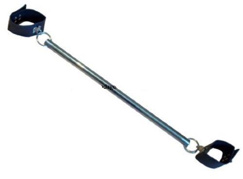 75cm Bondage Metall Fußfessel mit 50cm Spreizstange mit Leder Fußfesseln – Beinspreizer Spreizer Stange mit Fuß Fesseln