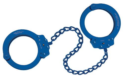 Peerless Handcuff Company, Fußfessel, Modell 753B, blaues finish